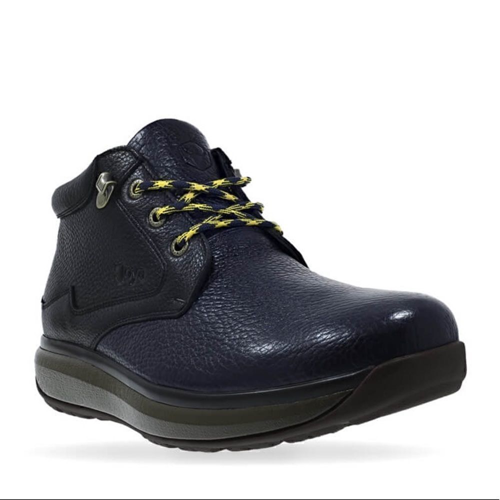 Joya | Liverpool Black/Navy Limited Yak Leather Edition Ortholite Lace Up Boots